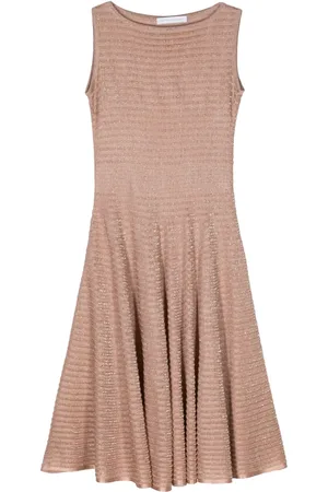 ANTONINO VALENTI Ribbed lurex midi dress
