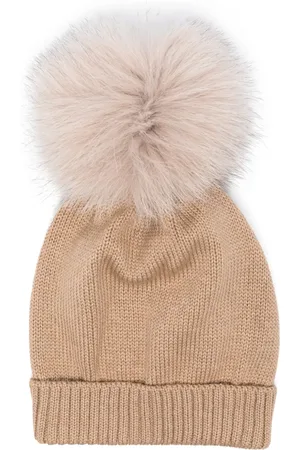 COLORICHIARI Pompom-detail wool beanie