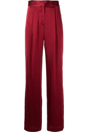 Michelle Mason Wide-leg silk satin trousers