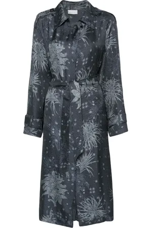 PIERRE-LOUIS MASCIA Floral-print silk coat