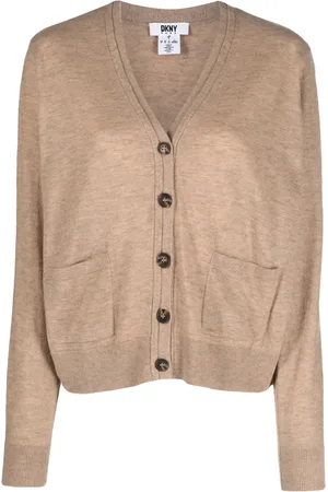 DKNY V-neck wool cardigan