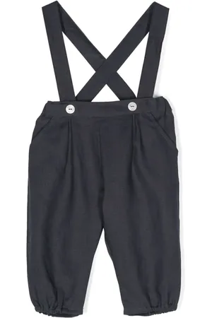 Tartine Et Chocolat Slub linen dungarees