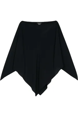 GIANLUCA CAPANNOLO Cape-design satin blouse