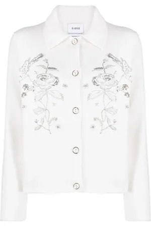 Barrie Floral-embroidered beaded jacket
