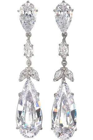 Anabela Chan 14kt white gold Calla Lily diamond earrings