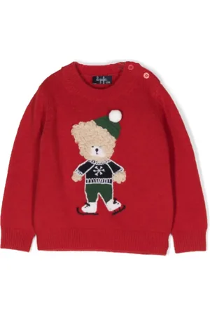 Il gufo Intarsia-logo wool sweater