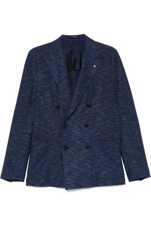 TAGLIATORE Slub-texture blazer