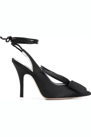 The Attico Ankle-wrap satin pumps