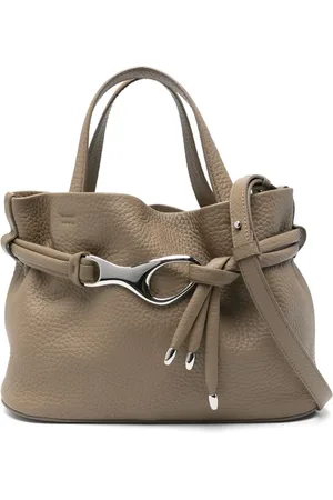 Orciani Grained-leather tote bag