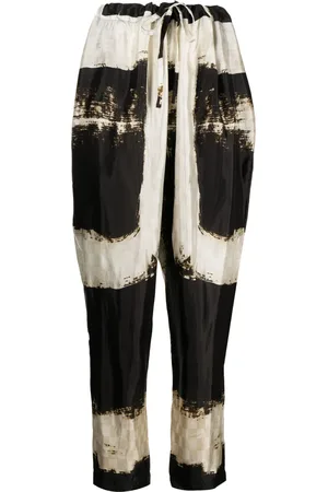 MASNADA Drawstring tapered-leg trousers
