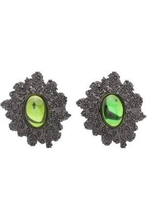 Saint Laurent 1980s textured clip-on earrings