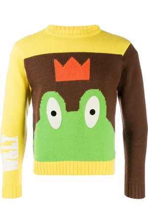 WALTER VAN BEIRENDONCK 1996/97s Wonderland intarsia frog jumper