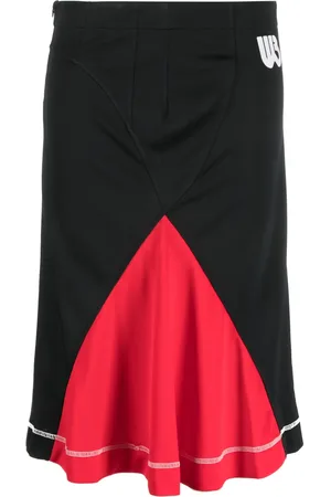 WALES BONNER Colour-block midi skirt