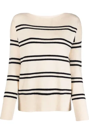 Vince Striped crew-neck jumper