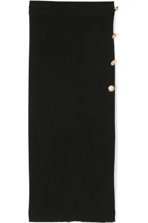 MONNALISA Button-detail ribbed skirt