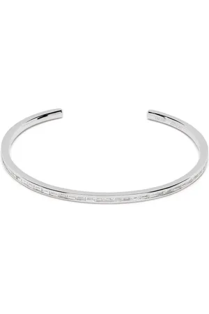 Anita 18kt white gold baguette diamond cuff bracelet
