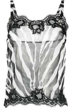 Dolce & Gabbana Zebra-print chiffon camisole top