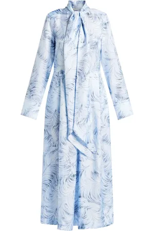 Stella McCartney Feather-print midi dress