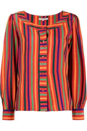 Saint Laurent 1991 Rive Gauche striped silk blouse