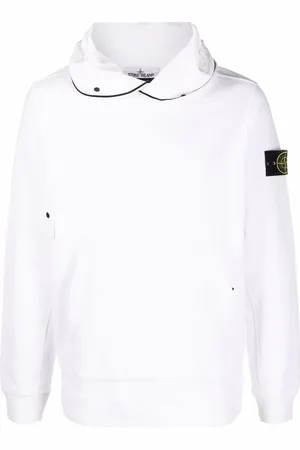 Stone Island Contrast-piping badge hoodie
