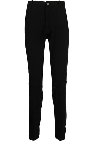 MASNADA Waffle-knit tapered-leg trousers