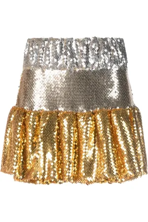 Paco rabanne Tiered sequinned miniskirt