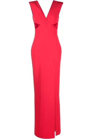 GENNY Cut-out wrap-bodice gown