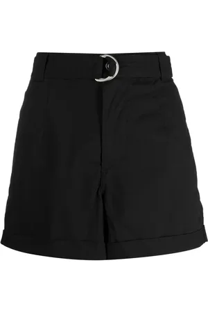 DKNY Belted cotton mini shorts