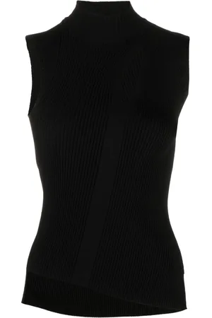 VERSACE Slashed ribbed roll-neck top