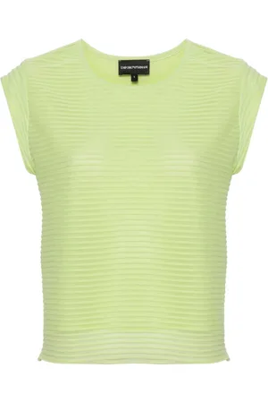 Emporio Armani Ribbed mesh tank top