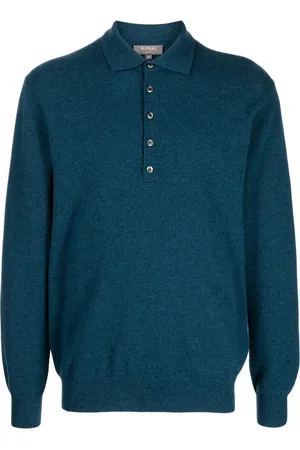 N.PEAL Long-sleeve cashmere polo shirt