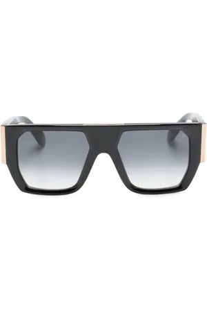 Philipp Plein Logo-lettering rectangle-frame sunglasses