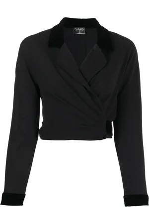 CHANEL 1992 cropped wrap blazer
