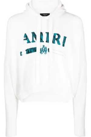 AMIRI Logo-embroidered hooded jumper