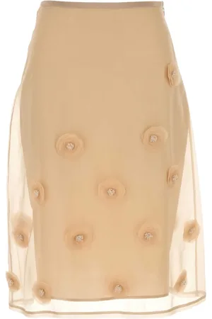Max Mara Ombrosa floral-embellished midi skirt