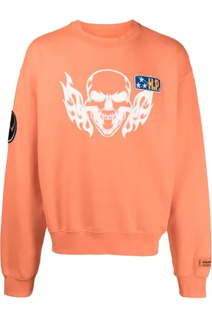 Heron Preston Skull-print cotton sweatshirt