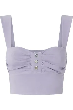 Pinko Ruched-detail cropped top