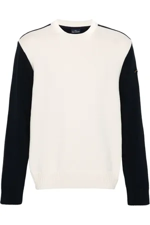 Paul & Shark Two-tone ribbed jumper