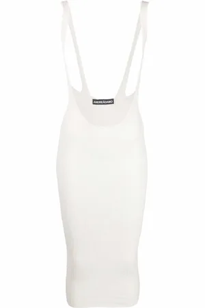 ANDREADAMO Ribbed-knit pinafore skirt