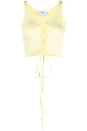 Chiara Ferragni Lace-up sleeveless crop top