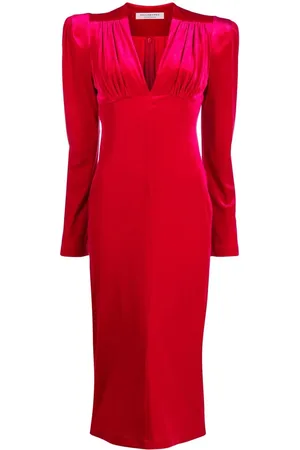 Serafini V-neck empire line midi dress