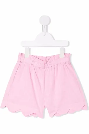 SIOLA Scalloped cotton shorts