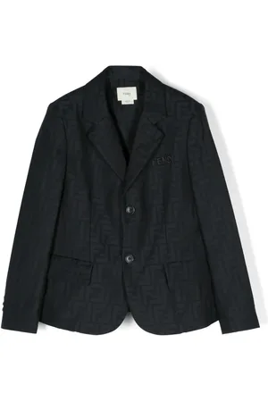 Fendi FF-pattern single-breasted blazer