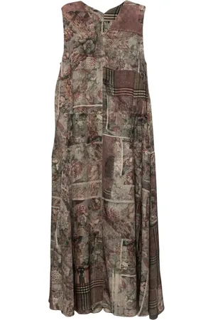 ZIGGY CHEN Abstract-print midi dress