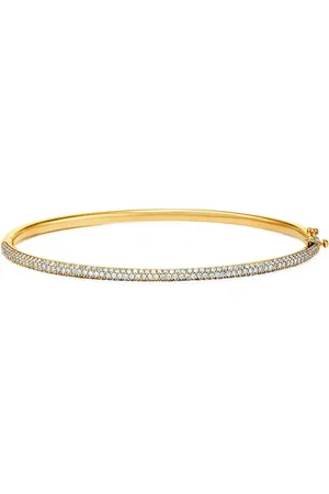 Kwiat 18kt yellow Moonlight 3-row slim pave diamond bangle