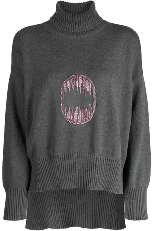 Izaak Azanei Appliqué-detail cotton sweatshirt