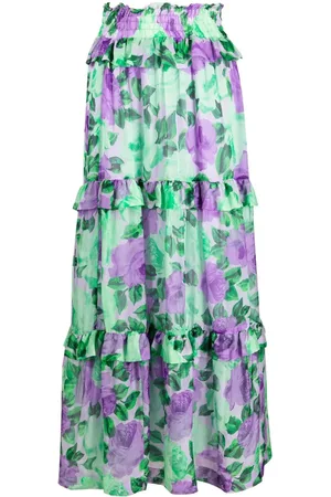 P.A.R.O.S.H. High-waisted graphic-print skirt