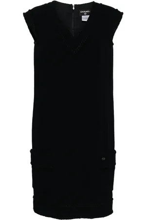 CHANEL 2008 silk-blend sleeveless dress