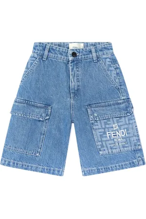 Fendi FF denim shorts