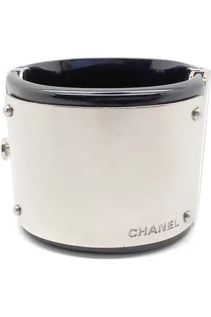 CHANEL 2007s logo-plaque cuff bracelet